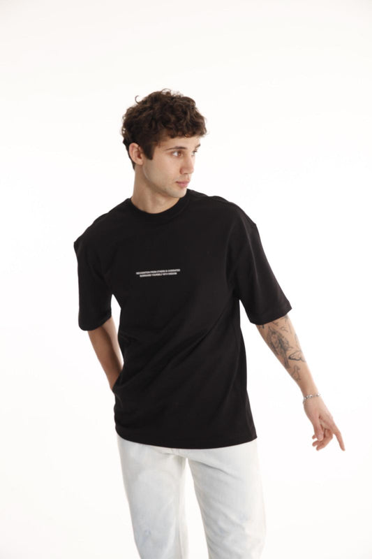 THE REAL FUTURE STARTS NOW BEDRUCKTES OVERSIZE T-SHIRT