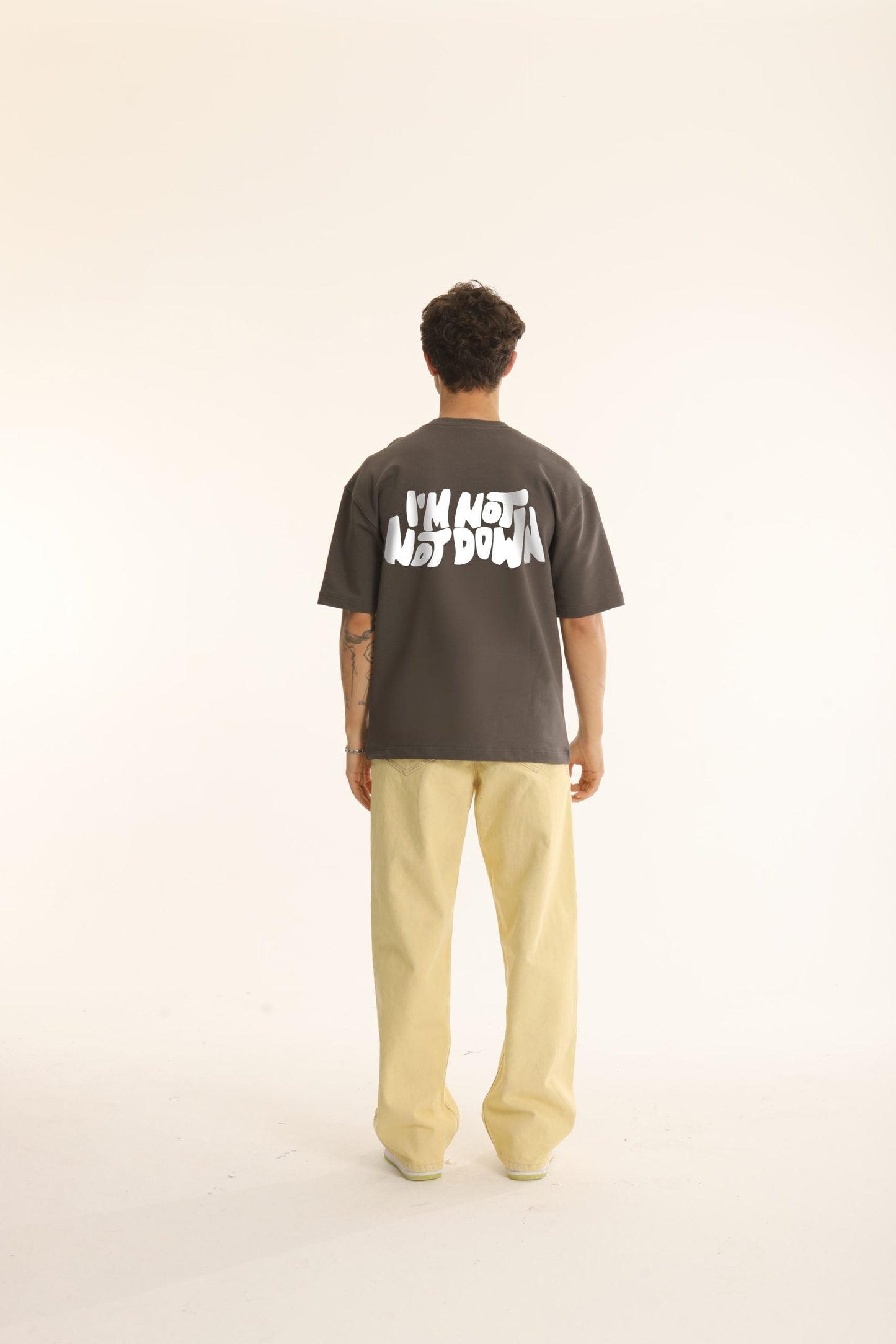 I`M NOT NOT DOWN BEDRUCKTES OVERSIZED T-SHIRT