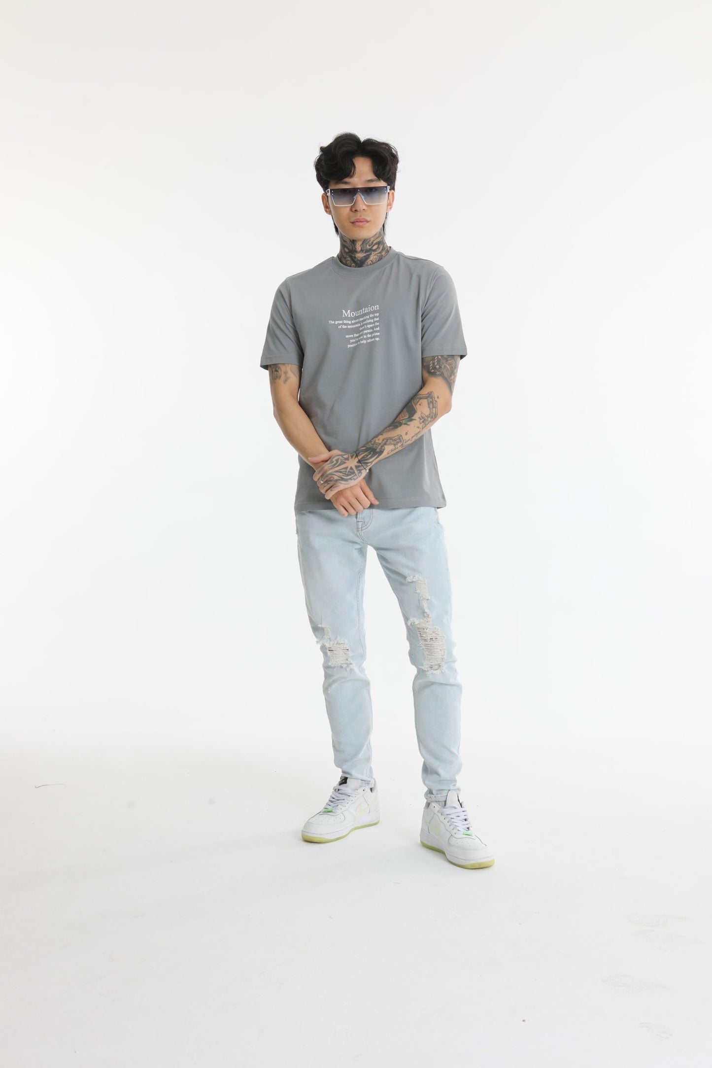 MOUNTAION BEDRUCKTES T-SHIRT