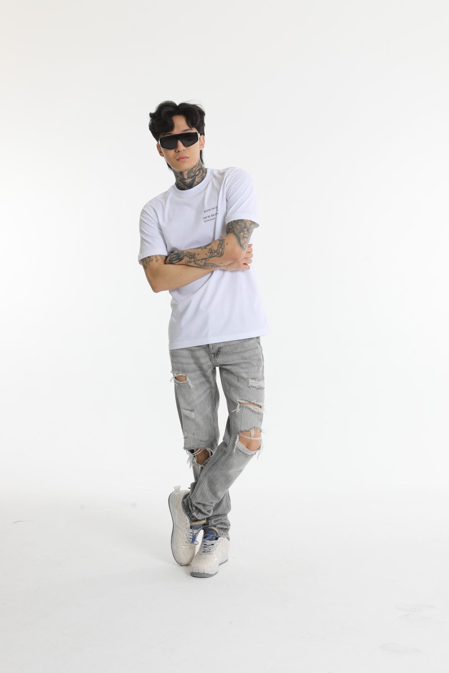 BELIVE YOU CAN AND YOU´RE HALFWAY THERE BEDRUCKTES T-SHIRT