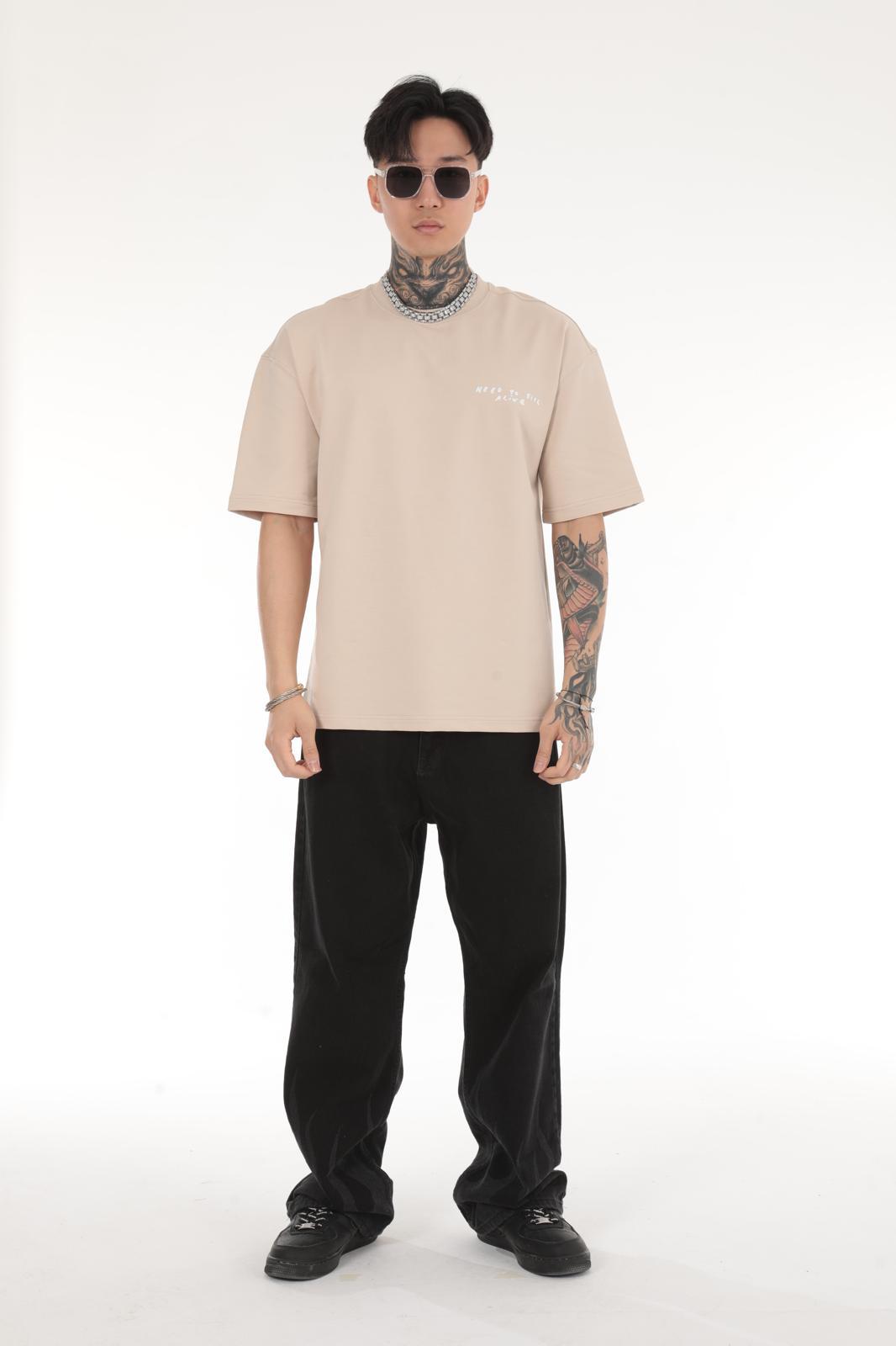 NEED TO FEEL ALIVE BEDRUCKTES OVERSIZE T-SHIRT