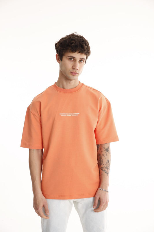 THE REAL FUTURE STARTS NOW BEDRUCKTES OVERSIZE T-SHIRT