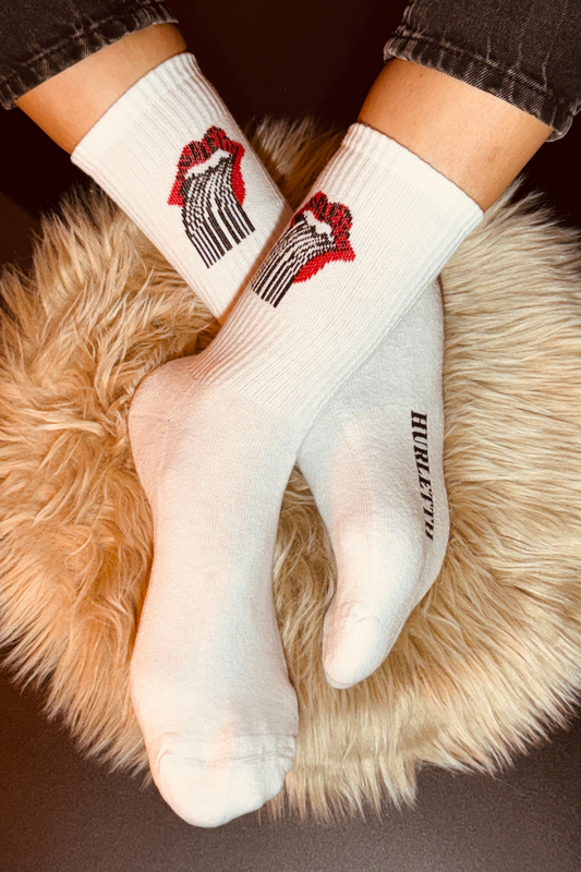 HURLETTH TENNISSOCKEN MIT LIPPENMUSTER