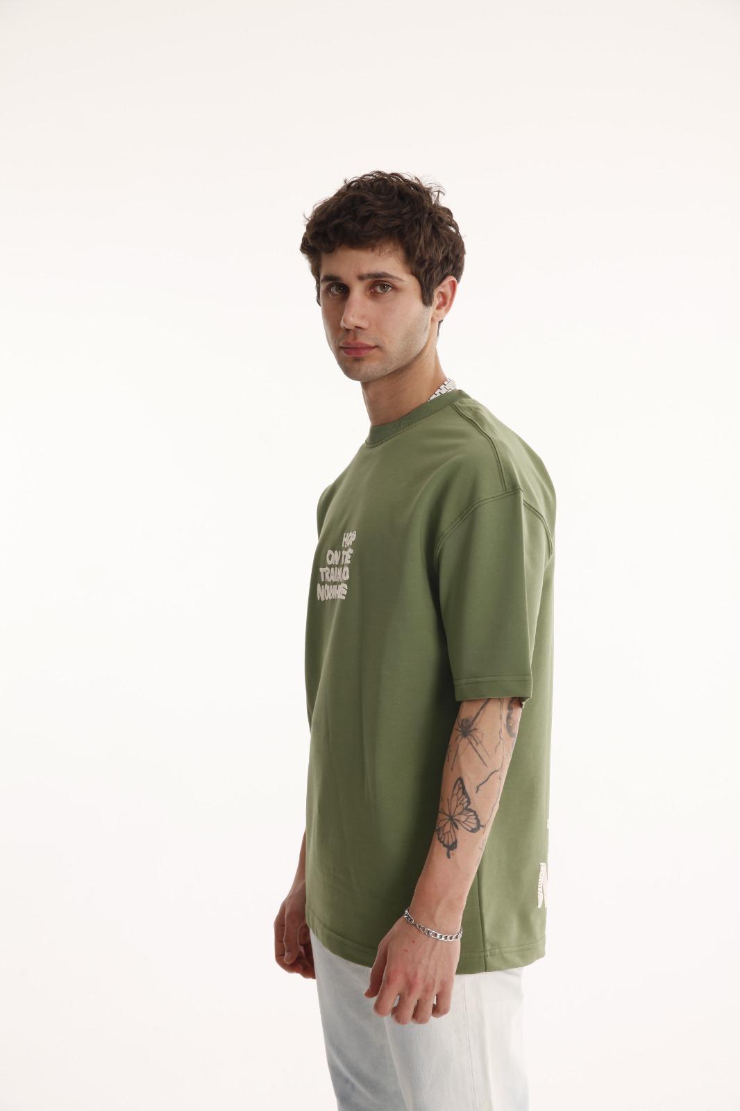 HURLETTH OVERSIZED T-SHIRT – HOP ON THE TRAIN PRINT