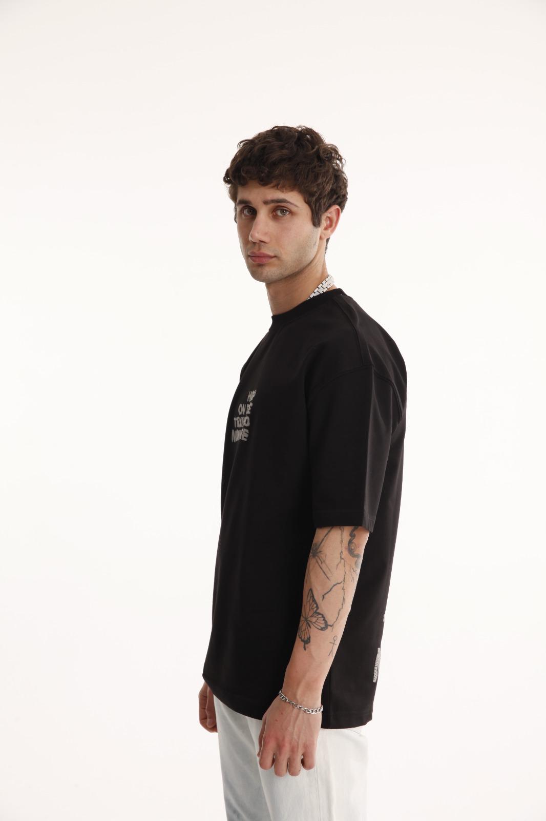 HURLETTH OVERSIZED T-SHIRT – HOP ON THE TRAIN PRINT