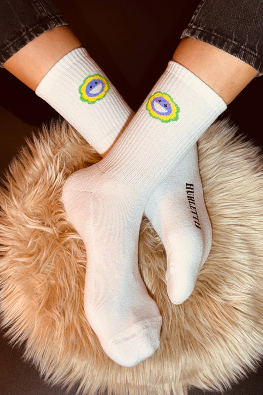 HURLETTH TENNISSOCKEN – BLUMENMUSTER